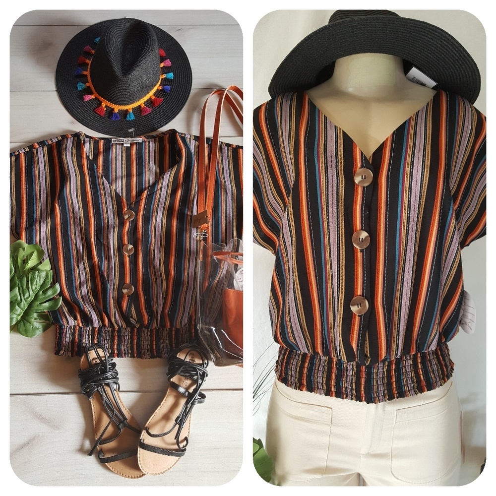 Gypsies & Moondust stripe top